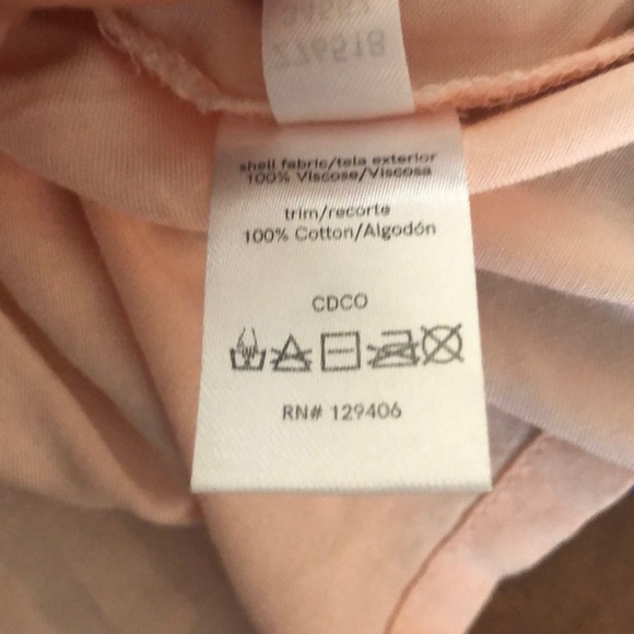 Venus BOHO Peasant Top Blouse Embroidered Size L Peach Lightweight Free Spirit - Picture 8 of 8